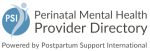 logo for perinatal mental health provider directory powered by postpartum support international